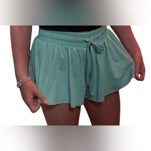 Luogongzi Womens Butterfly Athletic Yoga Hiking Gym Flowy Shorts Size Large